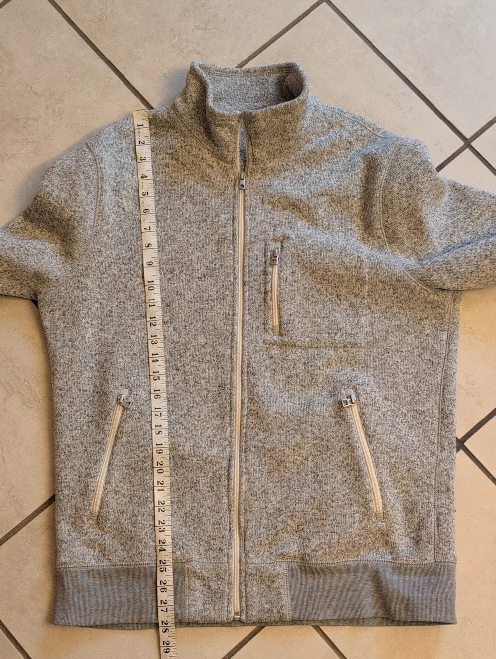 J. Crew Sportsmen's Outfitter Full Zip Fleece Jacket Grey Size L
